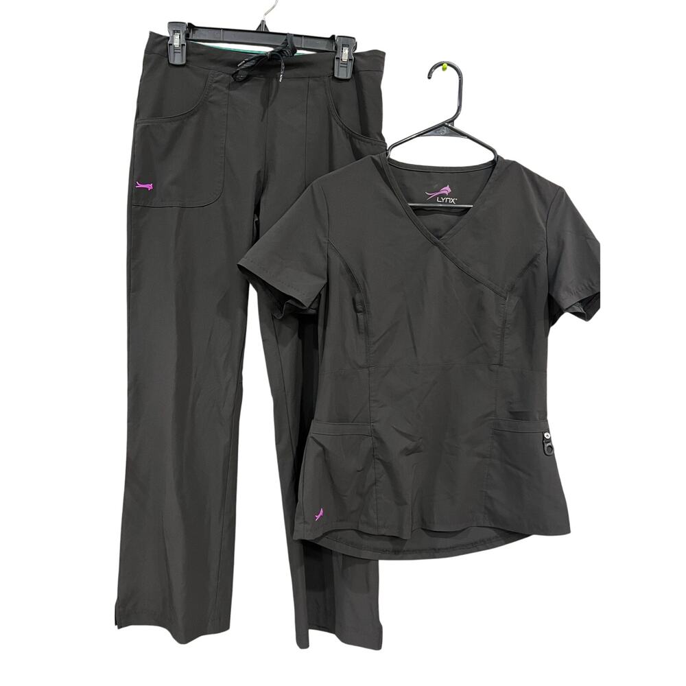 Lynx Black Scrub Set Size SML